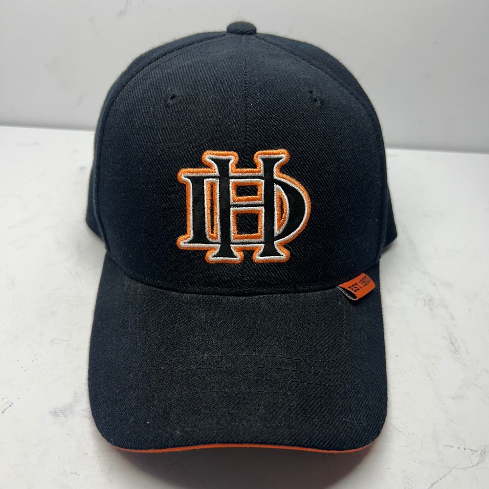 Harley-Davidson Baseball Cap Black Orange HD Logo Mens OSFM Biker Hat 1215
